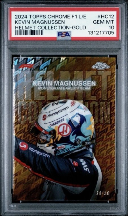 2024 Topps F1 Logofractor Kevin Magnussen Helmet Collection PSA 10 trading card